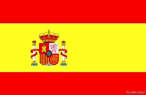 Spain/Spanish Flag with Crest 5ft x 3ft with eyelets for ...