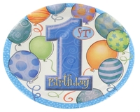 First Birthday Balloon Blue