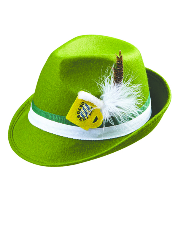 Bavarian Fedora W/beer Mug Dec - Green - Novelties (Parties) Direct Ltd