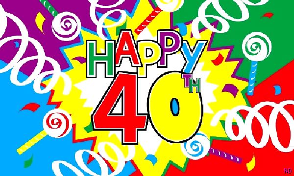 Happy 40th Birthday Flag - Party Supplies from Novelties Direct ...