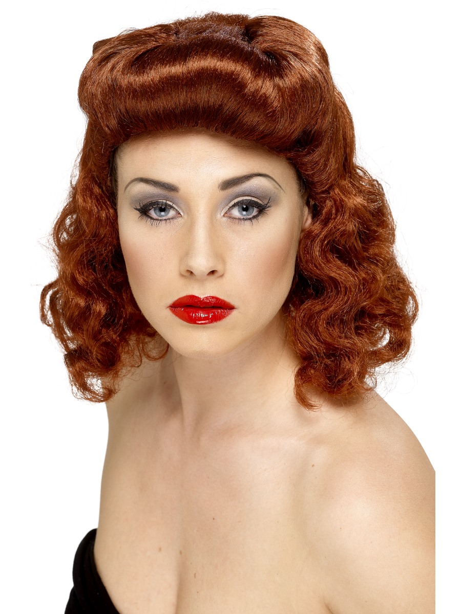 Pin Up Girl Wig Auburn Party Supplies From Novelties