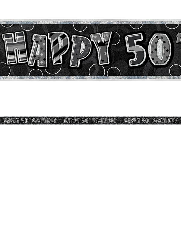 50th Birthday Prism Banner Novelties Parties Direct Ltd