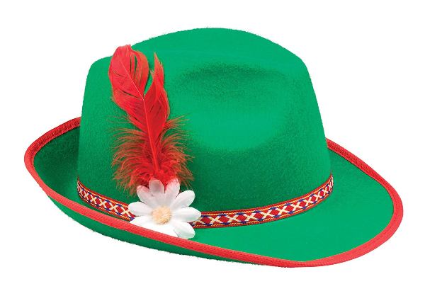 Carnival Hat Felt Bavarian Hat with Flower Party
