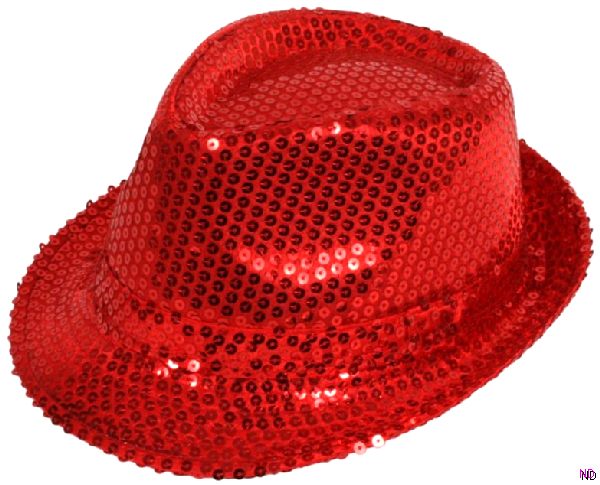 Sequin Gangster Hat - Red - Party Supplies from Novelties Direct ...