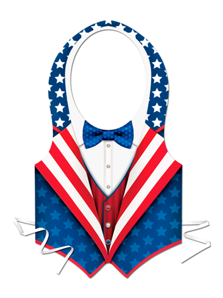 Plastic USA Patriotic Vest 