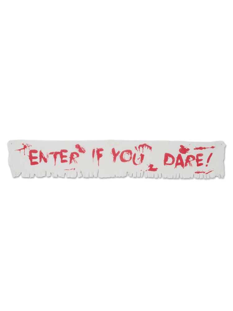 Enter If You Dare! Fabric Banner 12" x 6'