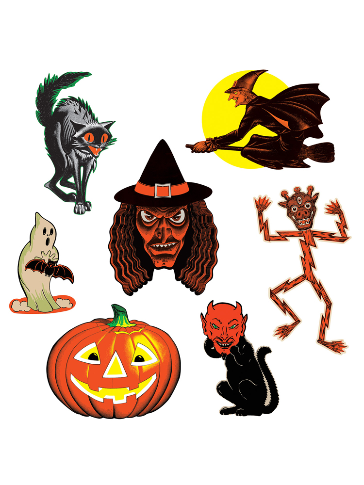 Vintage Halloween Classic Cutouts 9½"-16"