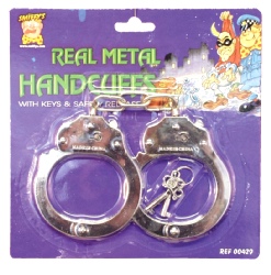Handcuffs Metal With Key - Card