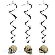 Skull  Hanging Whirls 