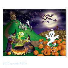 Halloween Insta-mural 5ft x 6ft  *** 1 only in stock ***