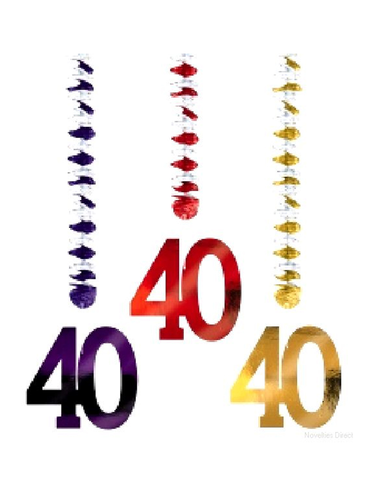 Age 40 Dangling Cutouts (Quantity 1)  