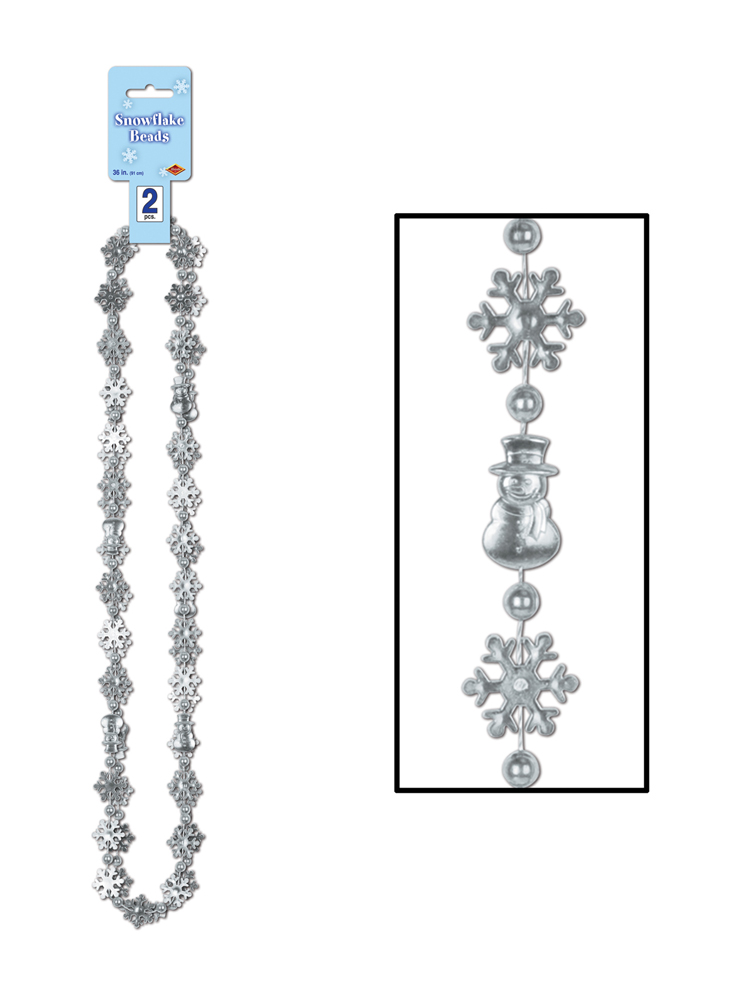 Snowflake Beads 36"