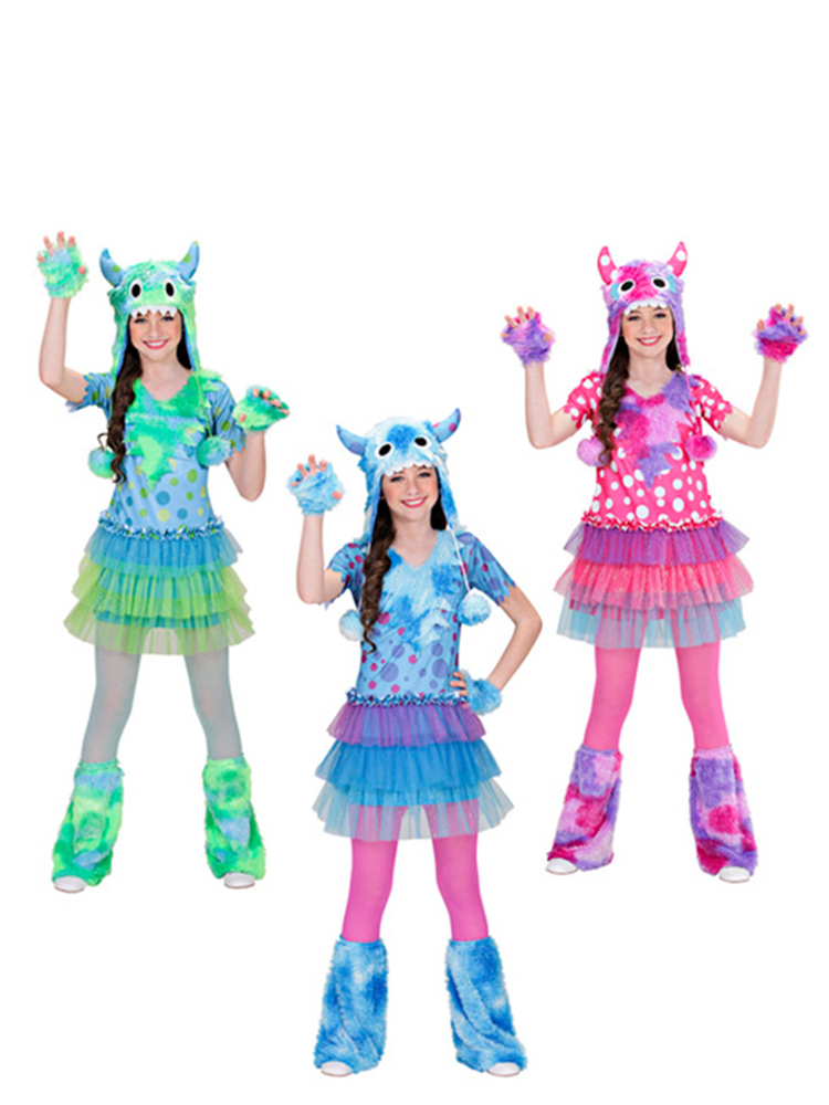 Monster Girl 3 Colours (Dress Hat Gloves Leg Warmer) Childrens