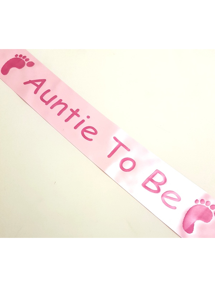 Auntie To Be Sash - Pink