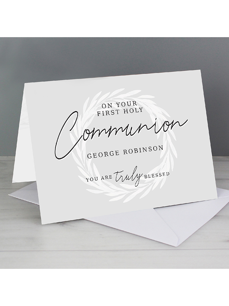 Personalised 'Truly Blessed' First Holy Communion Card