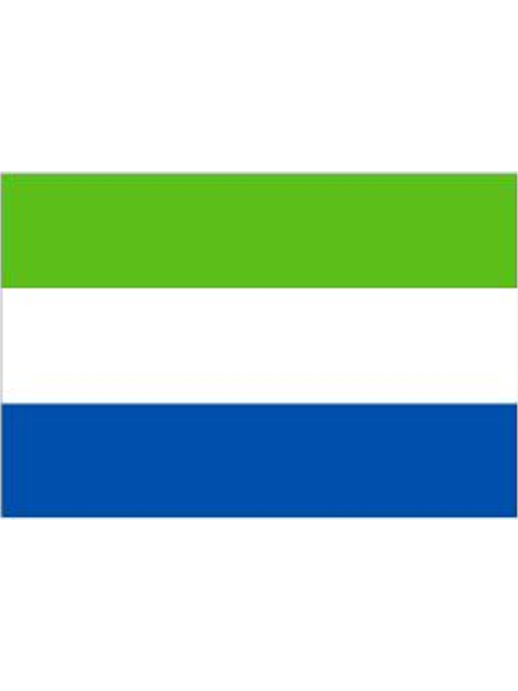 Sierra Leone/Sierra Leonean Flag 5ft x 3ft (100%poly) With Eyelets