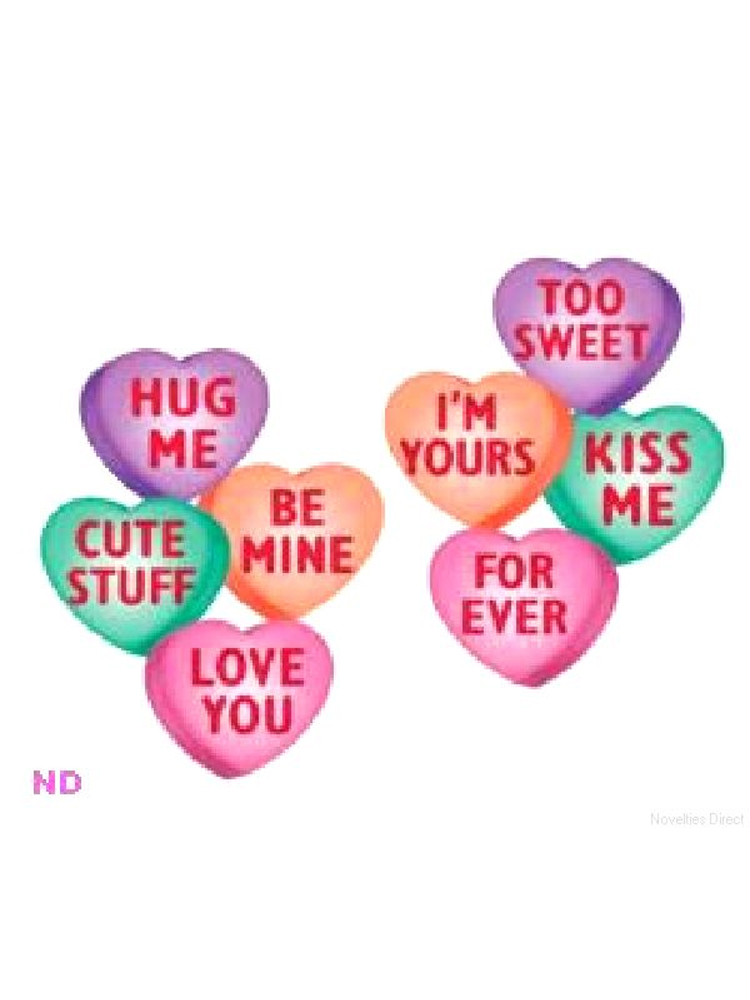 14" Candy Heart Cut-Outs pack of 4