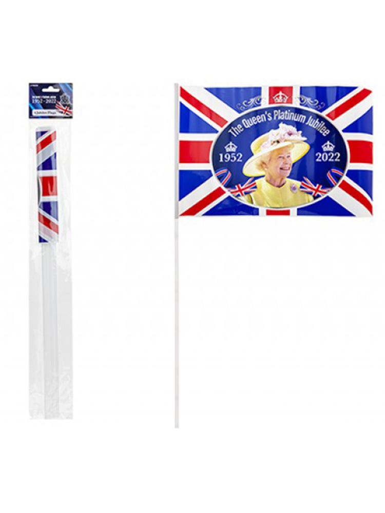 Platinum Jubilee Waving Flags (Pack of 4 flags)