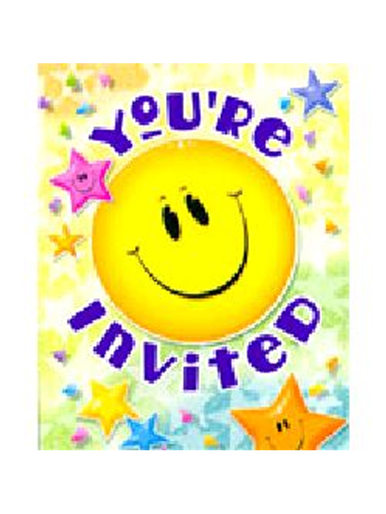 Smiley Stars Party Invitations.