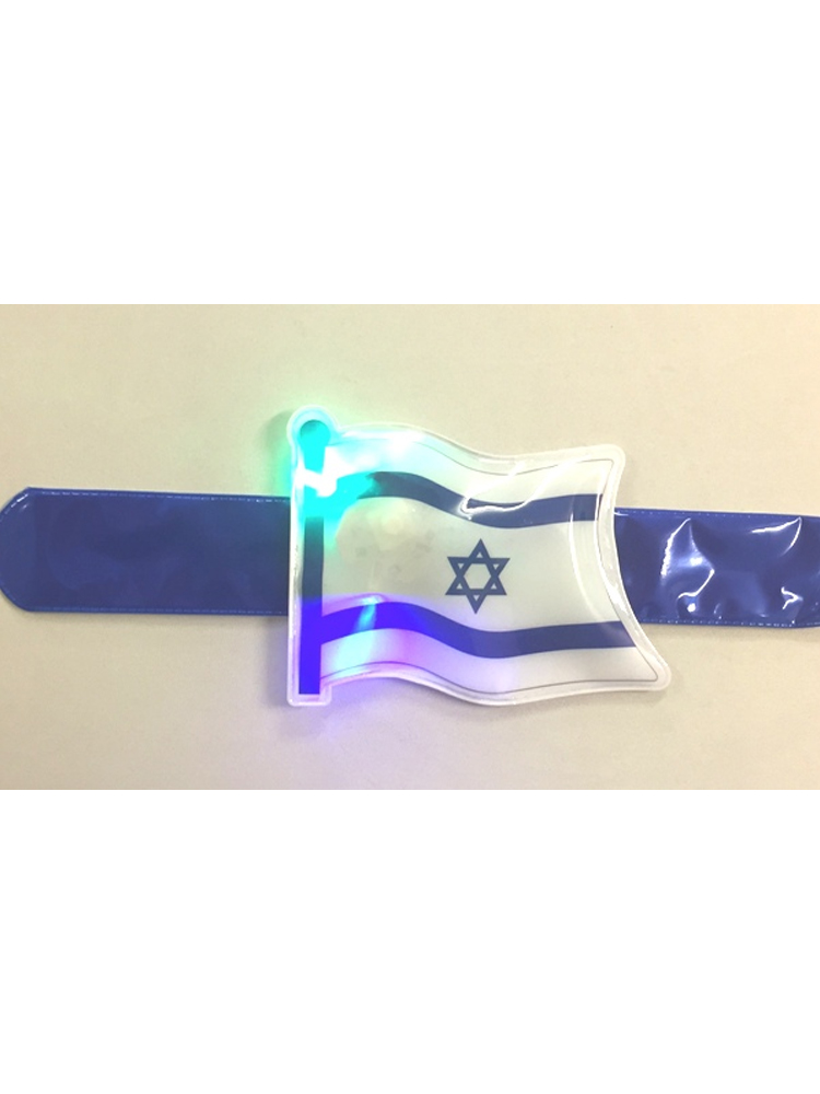 Israel Flag Flashing Bracelet * 10 only in stock *
