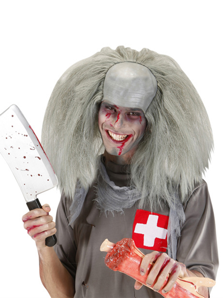 Zombie Man Headpiece - Grey