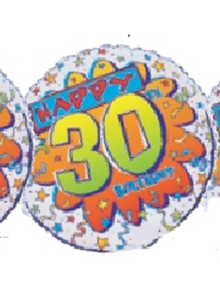 Foil Balloon HAPPY 30th BIRTHDAY BANG  * 1 only in stock *