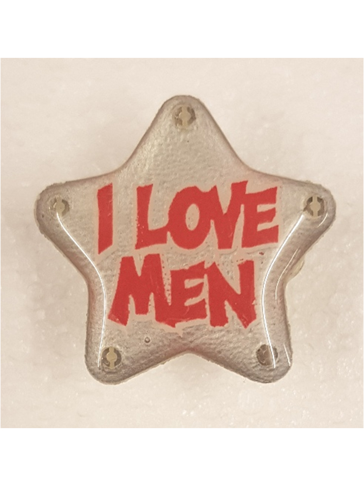 Flashing Star Badge  - I Love Men 