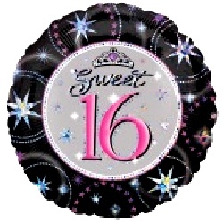 Foil Balloon 'SWEET 16 BIRTHDAY' 