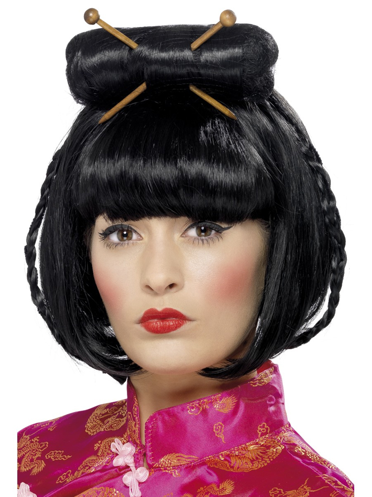 Oriental Lady Wig,Black