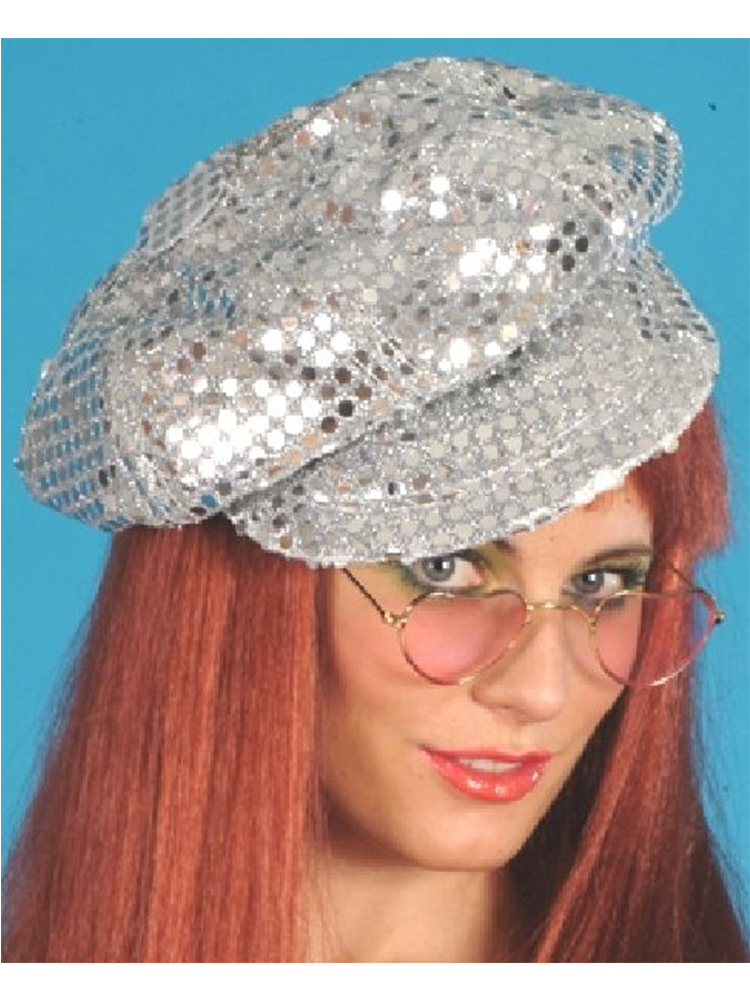 Disco Sequin Hat Silver