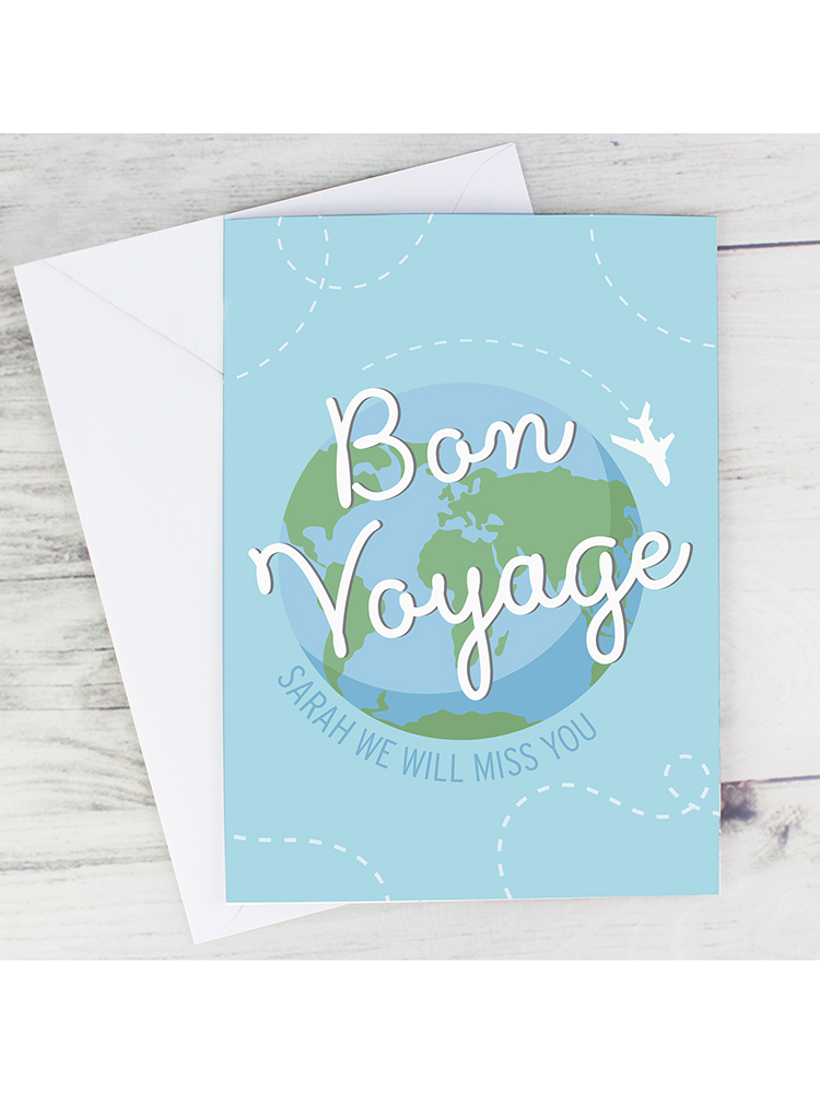 Personalised Bon Voyage Card