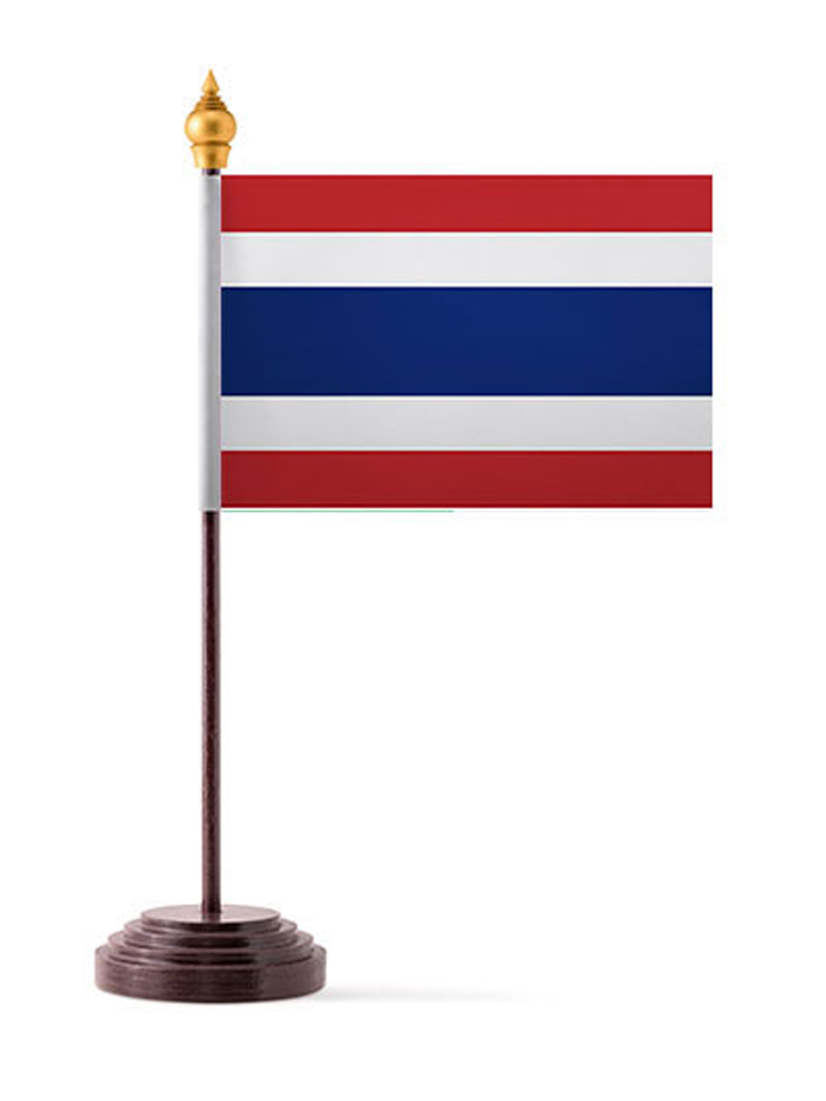 Thailand Table Flag with Stick and Base
