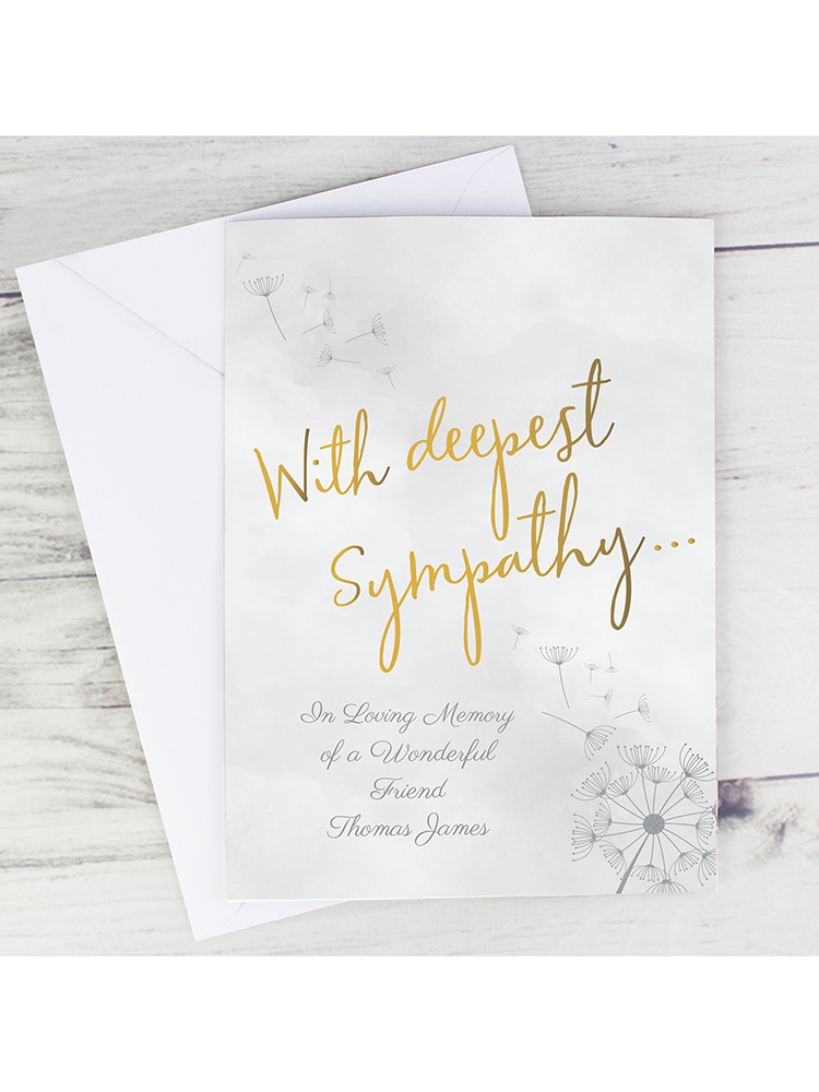Personalised Deepest Sympathy Card