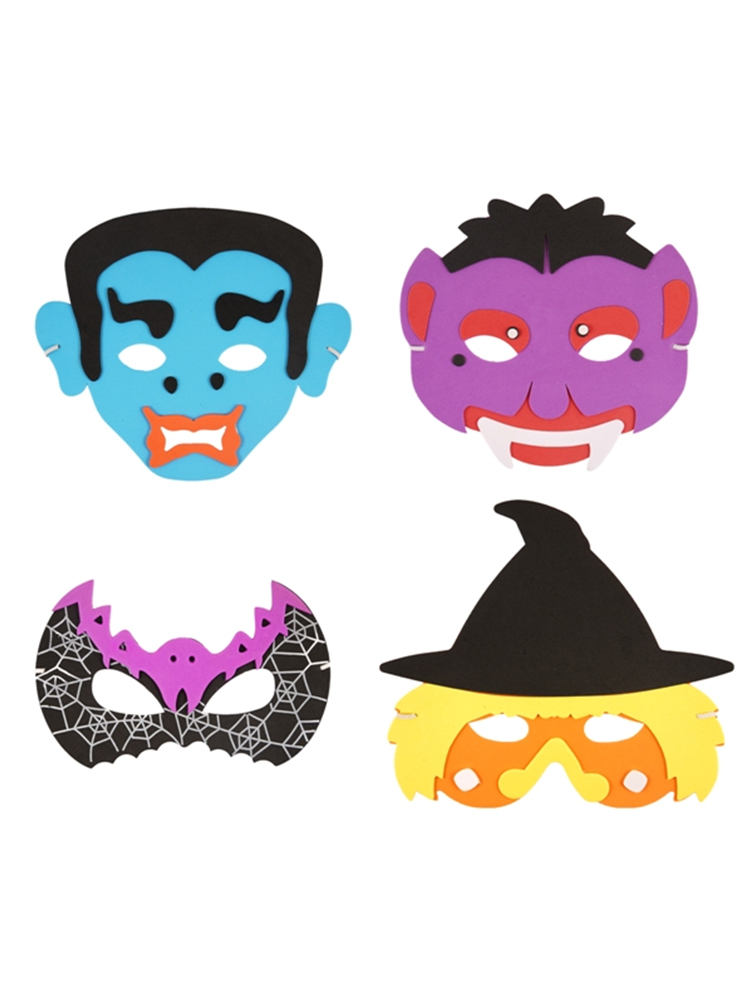 Halloween Assorted Masks - Pack of 4