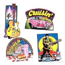 Rock and Roll Cutout Decorations 