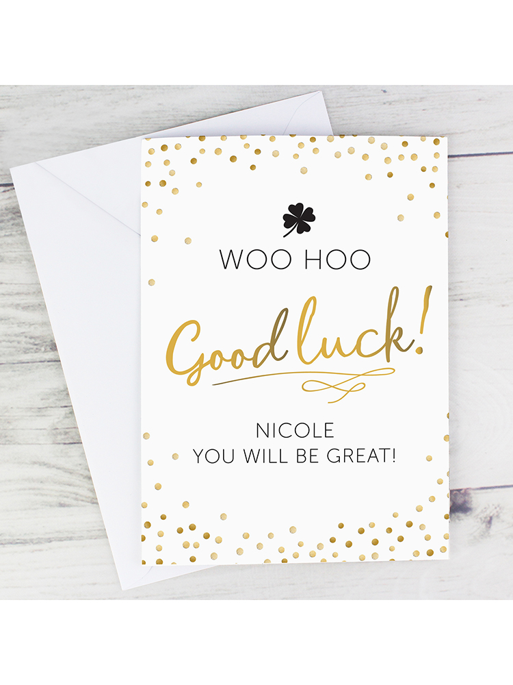 Personalised Good Luck Card