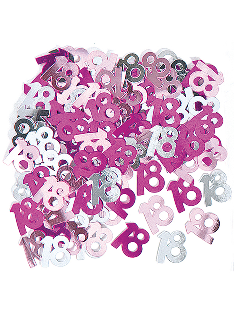 Birthday Glitz Pink - 18th Birthday Confetti