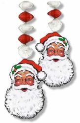 Santa Face Danglers 76cms (2/pkg)