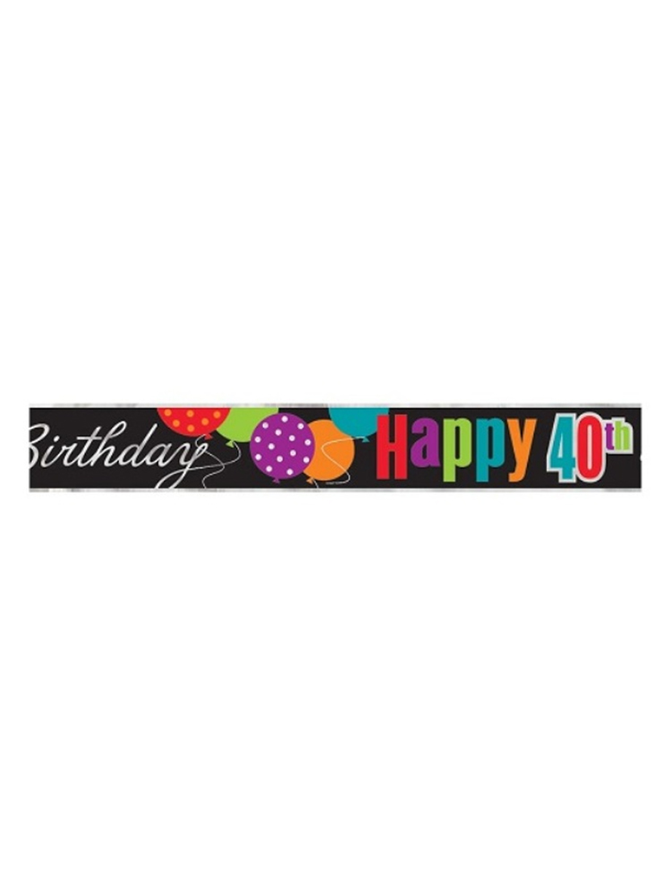 Birthday Cheer 40th Birthday Foil Banner 