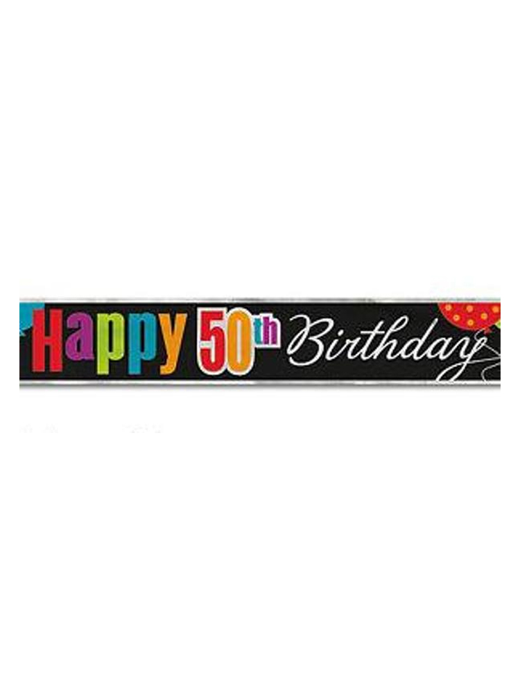 Birthday Cheer 50th Birthday Foil Banner