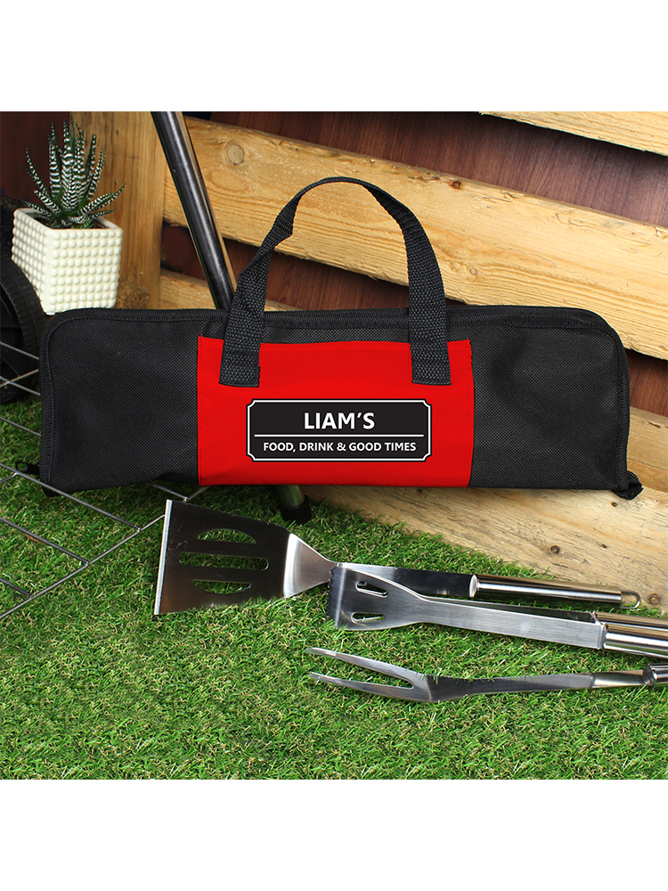 Personalised Classic Stainless Steel BBQ Kit