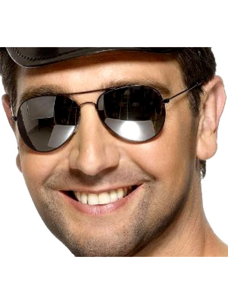 Silver aviator sunglasses for men deals