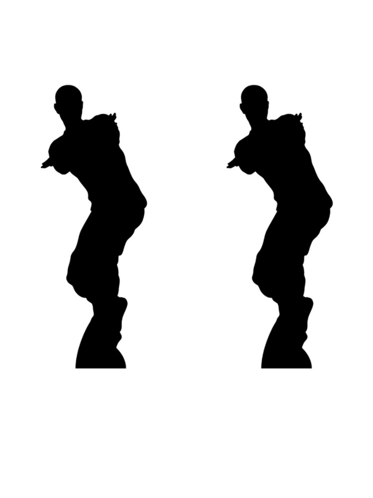  Dancing Gamer Silhouette Large Fun Double Cardboard Cutout 