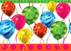 Balloon Bright Plastic Tablecloth