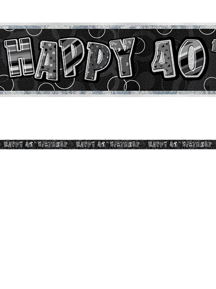 40th Birthday Prism Banner Novelties Parties Direct Ltd