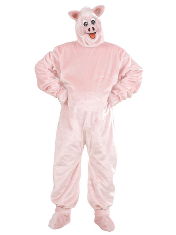 Plush Pig Costume (Costume Gloves Shoe Covers Mask)