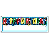 Happy Birthday Banner Blank Sign Massive