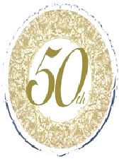 Foil Balloon '50th ANNIVERSARY' 