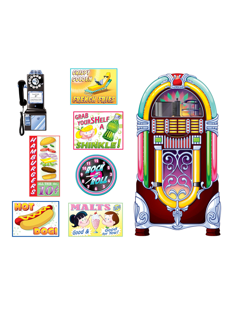 Soda Shop Signs & Jukebox Props