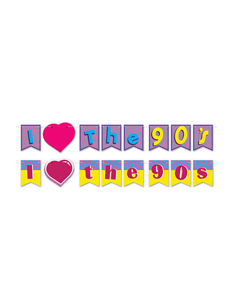 I Love The 90's Streamer Set 6"–6¾" x 12'